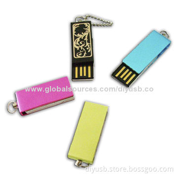 Mini USB Flash Memory Drives with Data Storage Time of Above 10 Years, 5V Working Voltage